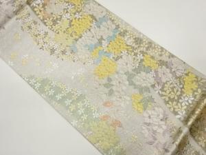 花々模様織出し袋帯